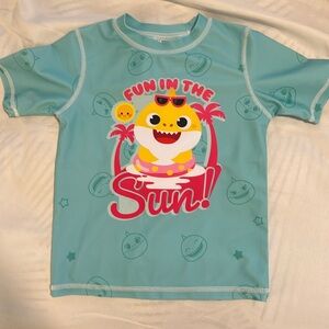 NWOT Baby Shark toddler rash guard